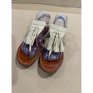 Lucky Brand Tan and Cream Sandals